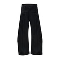 BTSG scimitar silhouette loose wide-leg mop trousers