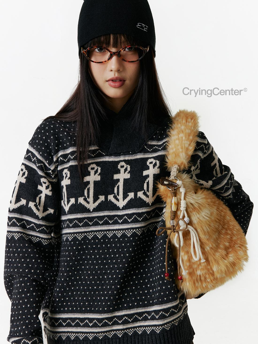 CryingCenter Fawn plush tote shoulder bag