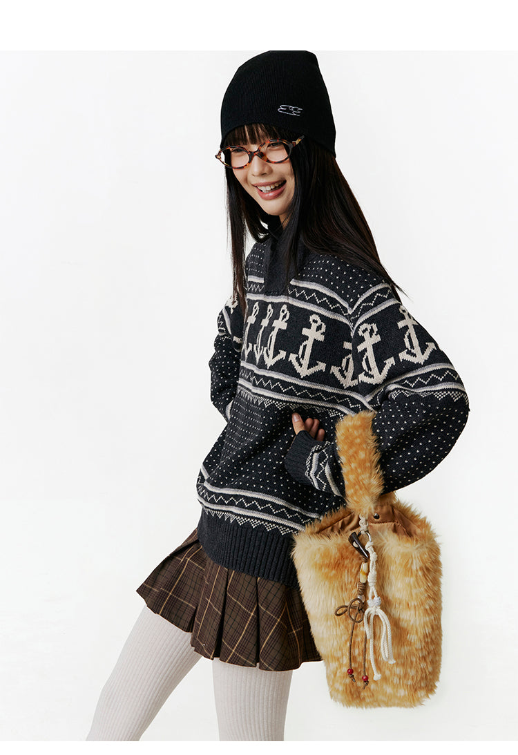 CryingCenter Fawn plush tote shoulder bag