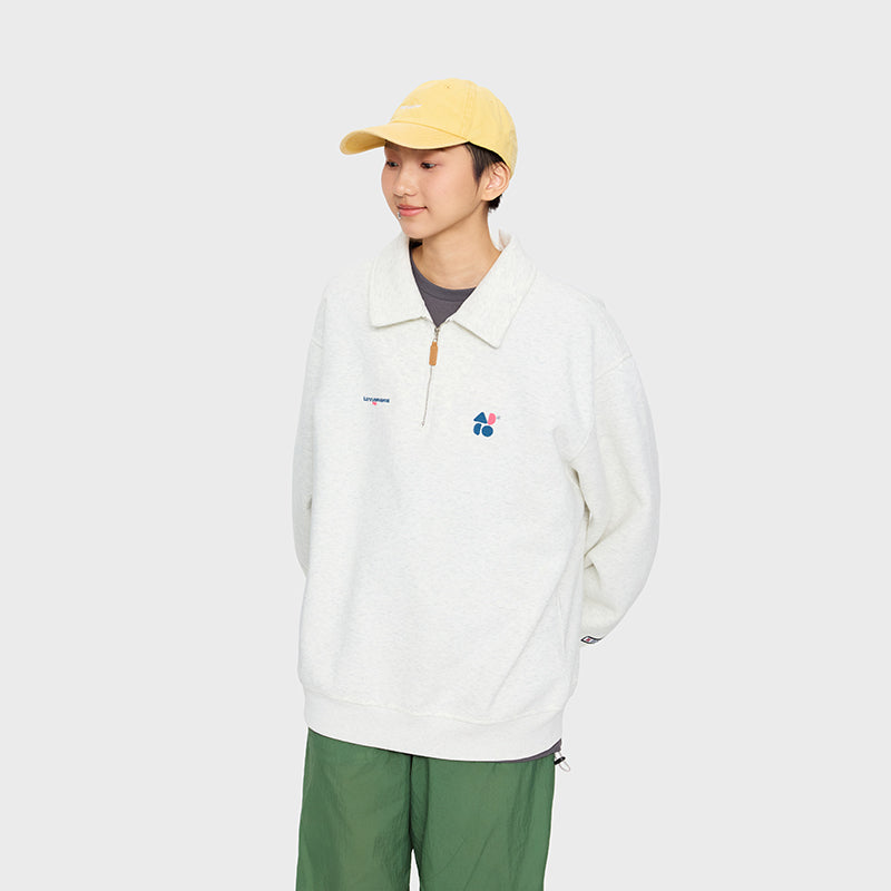 OWOX half-zipper preppy polo sweatshirt