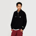 OWOX half-zipper preppy polo sweatshirt