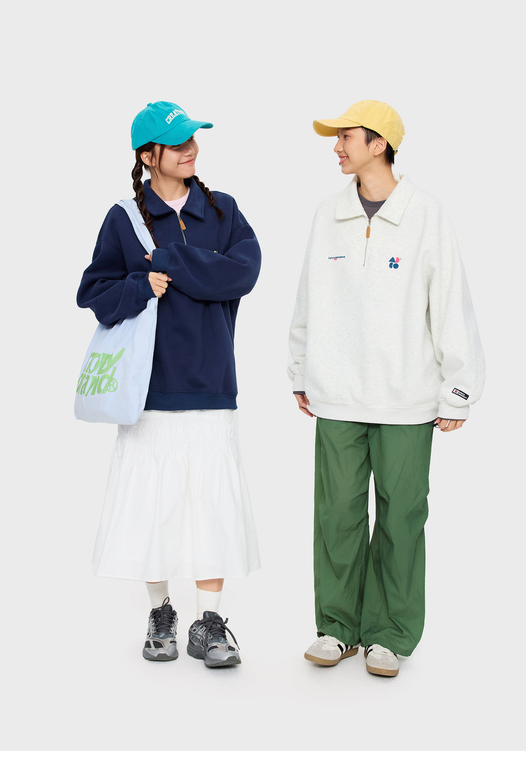 OWOX half-zipper preppy polo sweatshirt