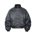 BTSG Distressed deconstructed panelled MA1 bomber jacket