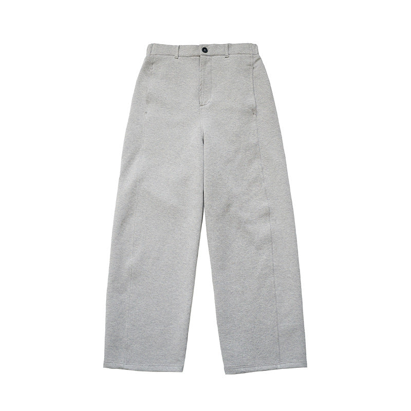 UNF solid color air loose knitted straight cutlass sweatpants