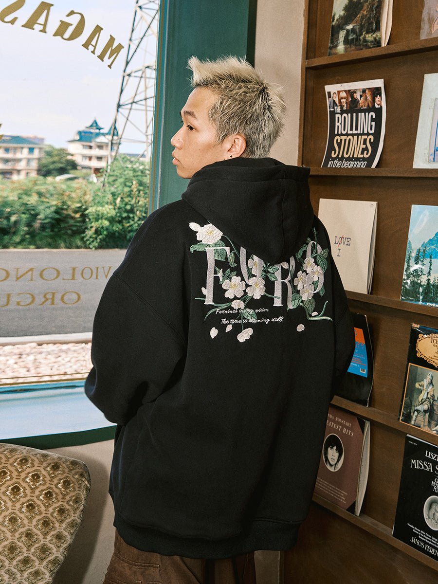 FORNINES national tide heavy EMB Hoodie