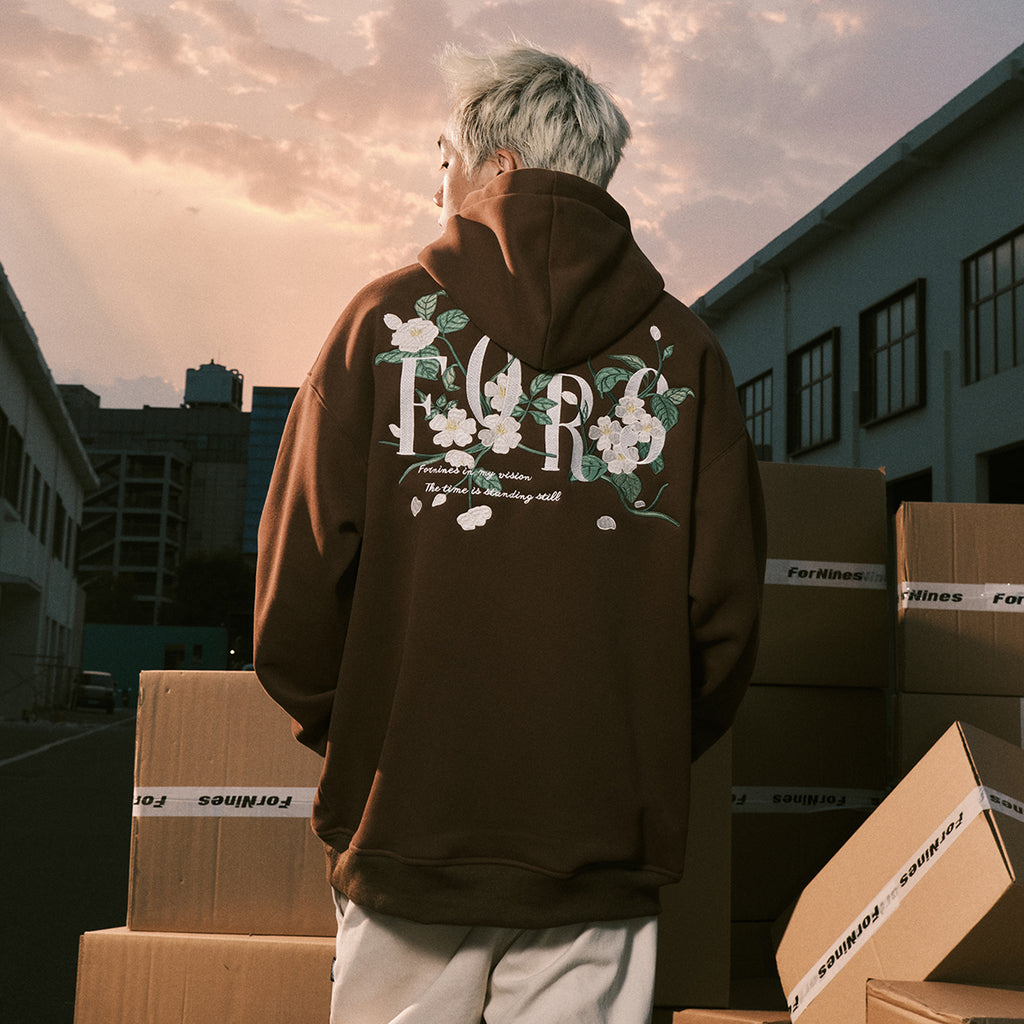 FORNINES national tide heavy EMB Hoodie