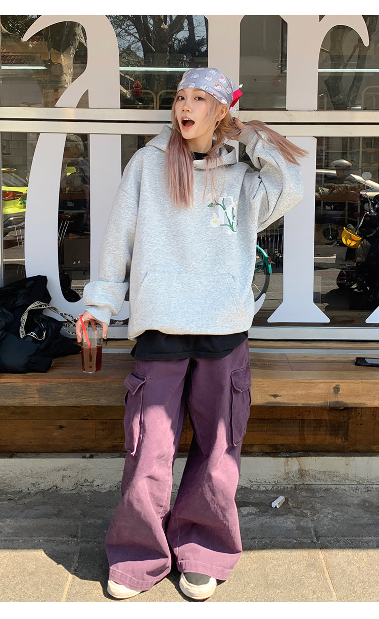 FORNINES national tide heavy EMB Hoodie