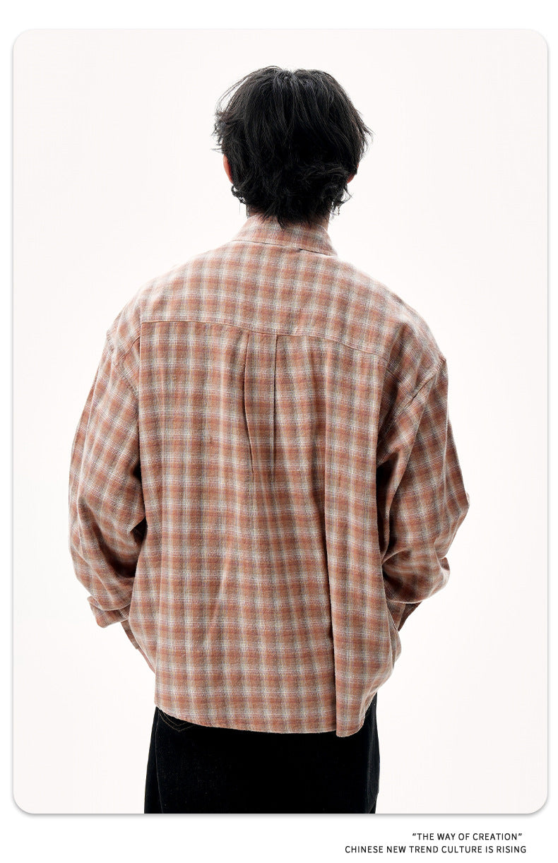 11KN Japanese brushed plaid shirts