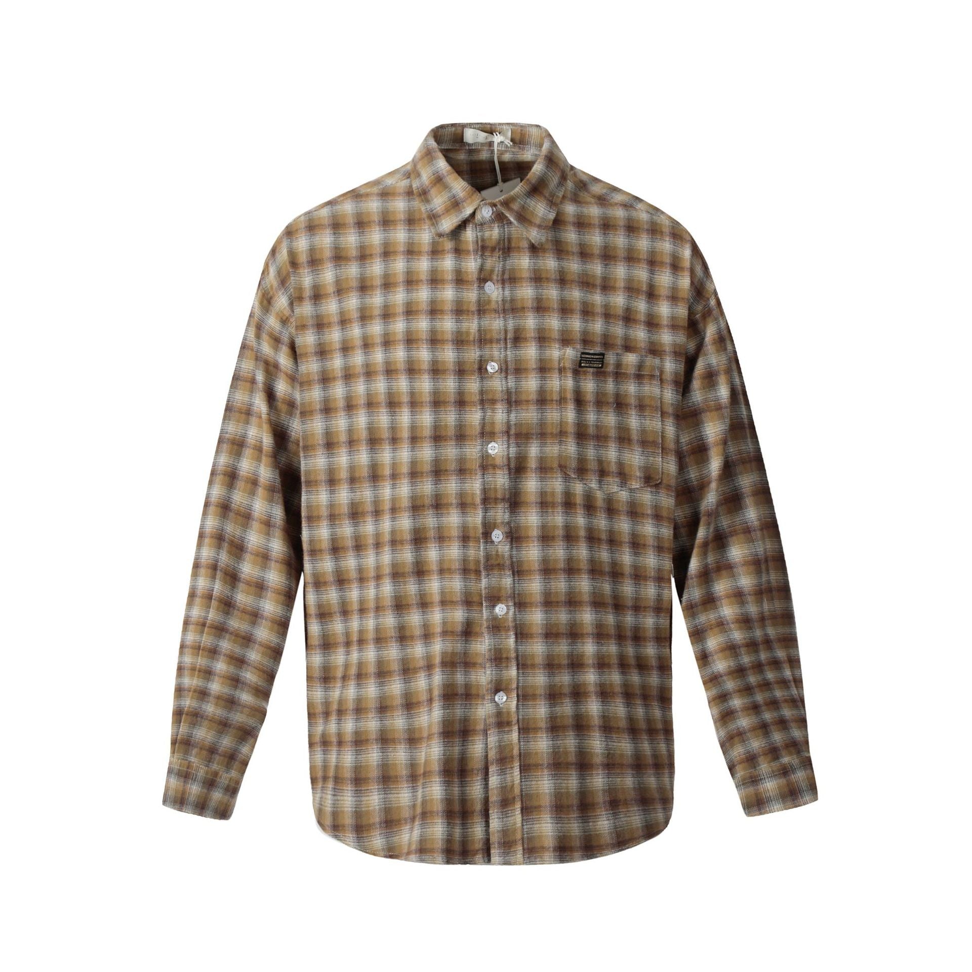 11KN Japanese brushed plaid shirts
