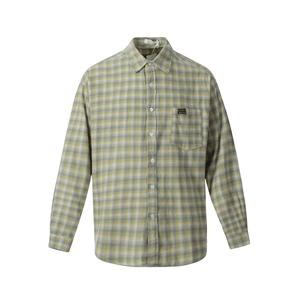 11KN Japanese brushed plaid shirts