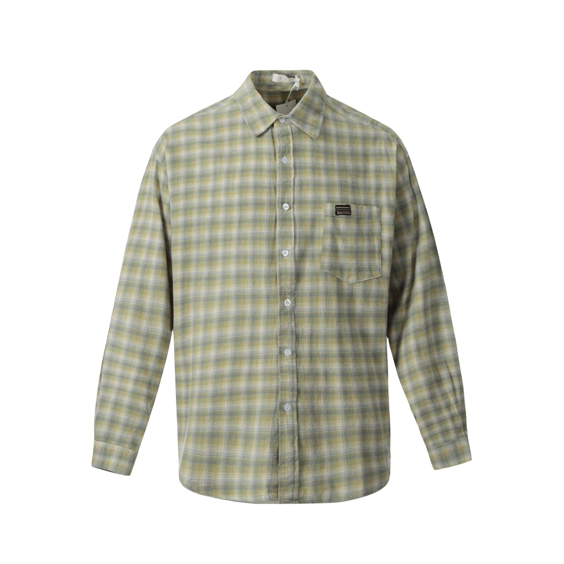 11KN Japanese brushed plaid shirts