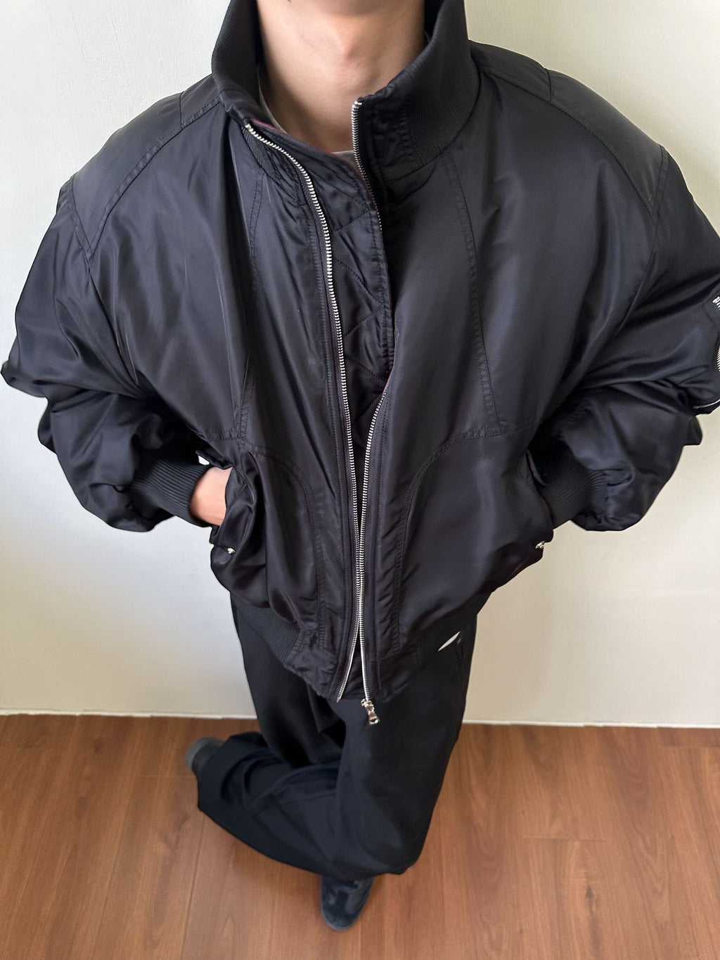 MADEXTREME Cropped silhouette Bomber Jacket