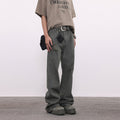 BTSG washed distressed grey green spoiled jeans