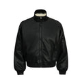 BTSG Motorcycle Leather Thickened Plush Collar MA1 Mountain Carved Jacket