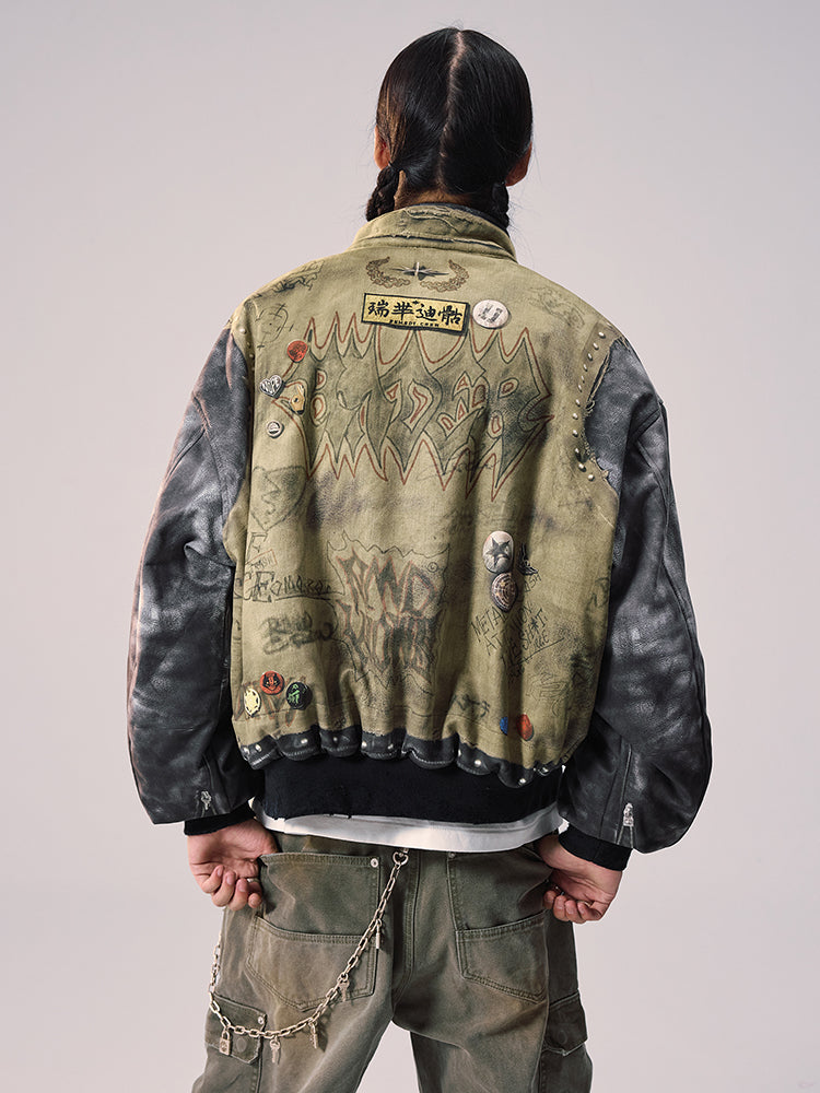 Remedy Patchwork ELESTADA Loose Bomber Jacket * LIMITED EDITION *