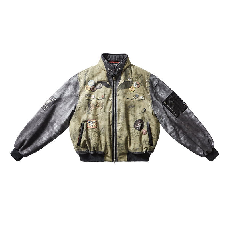 Remedy Patchwork ELESTADA Loose Bomber Jacket * LIMITED EDITION *