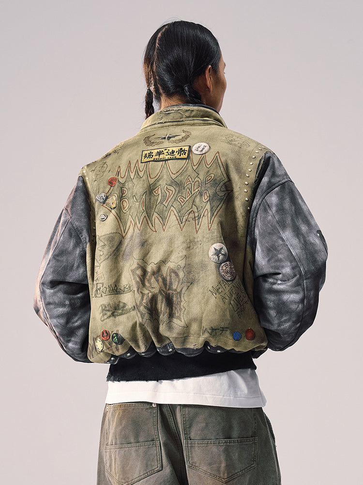 Remedy Patchwork ELESTADA Loose Bomber Jacket * LIMITED EDITION *