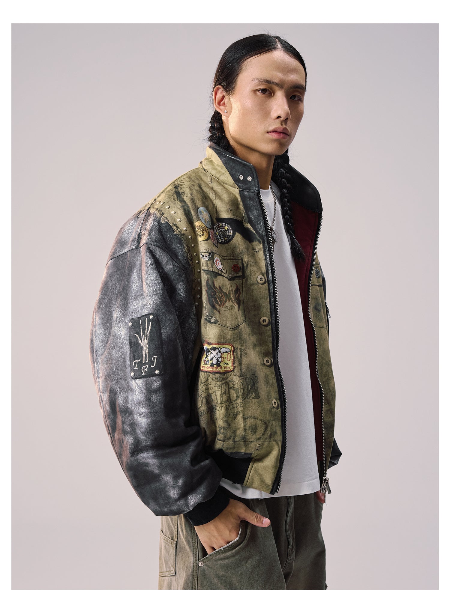 Remedy Patchwork ELESTADA Loose Bomber Jacket * LIMITED EDITION *
