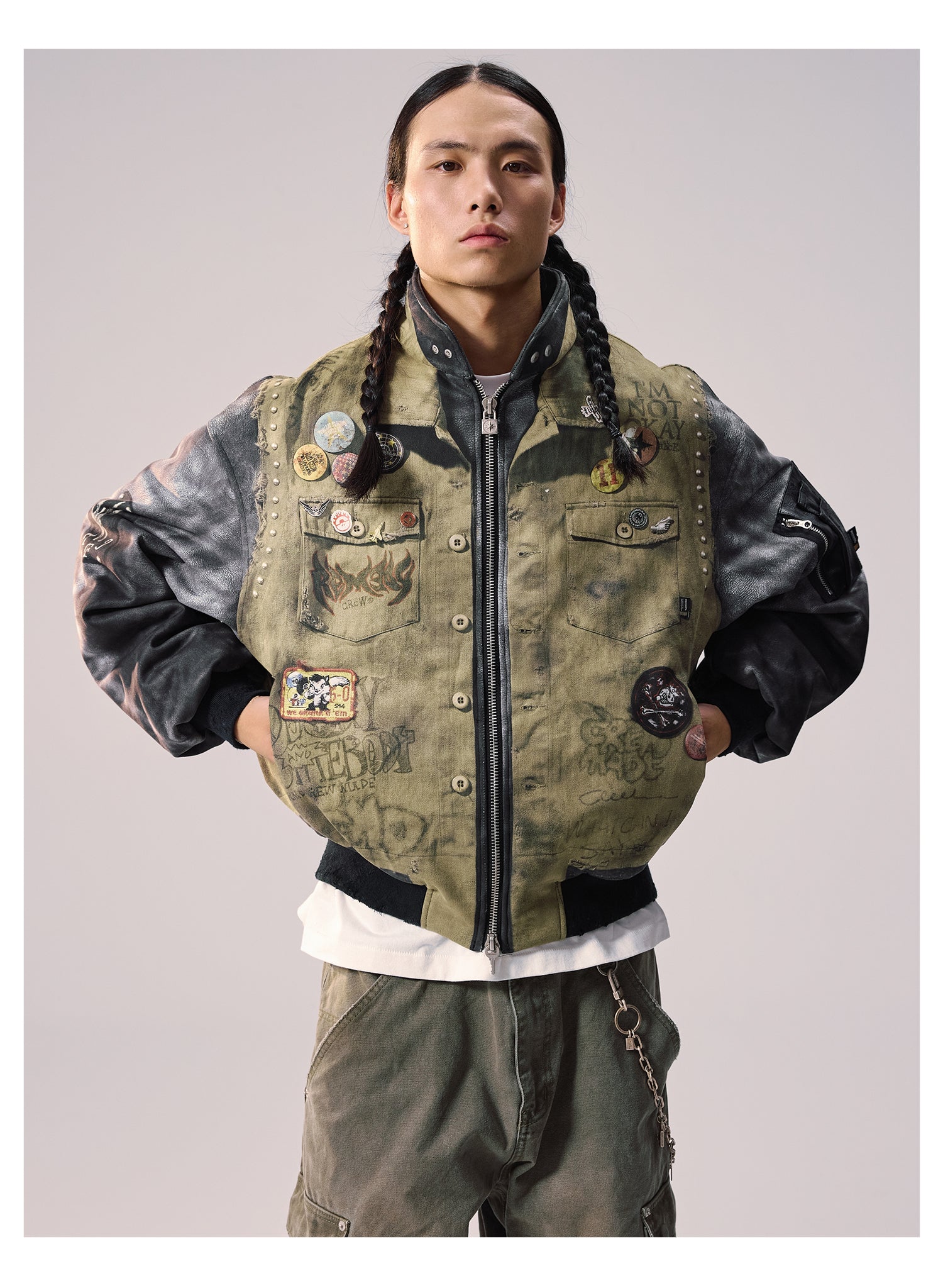 Remedy Patchwork ELESTADA Loose Bomber Jacket * LIMITED EDITION *