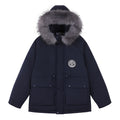 Matcha Story Fur collar hooded down jacket