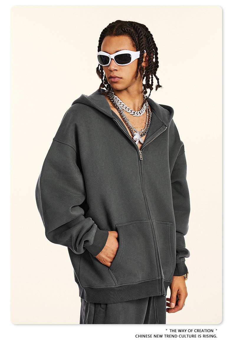 (Clearance) BE DESERT Heavy Fleece Zipper Jacket Set