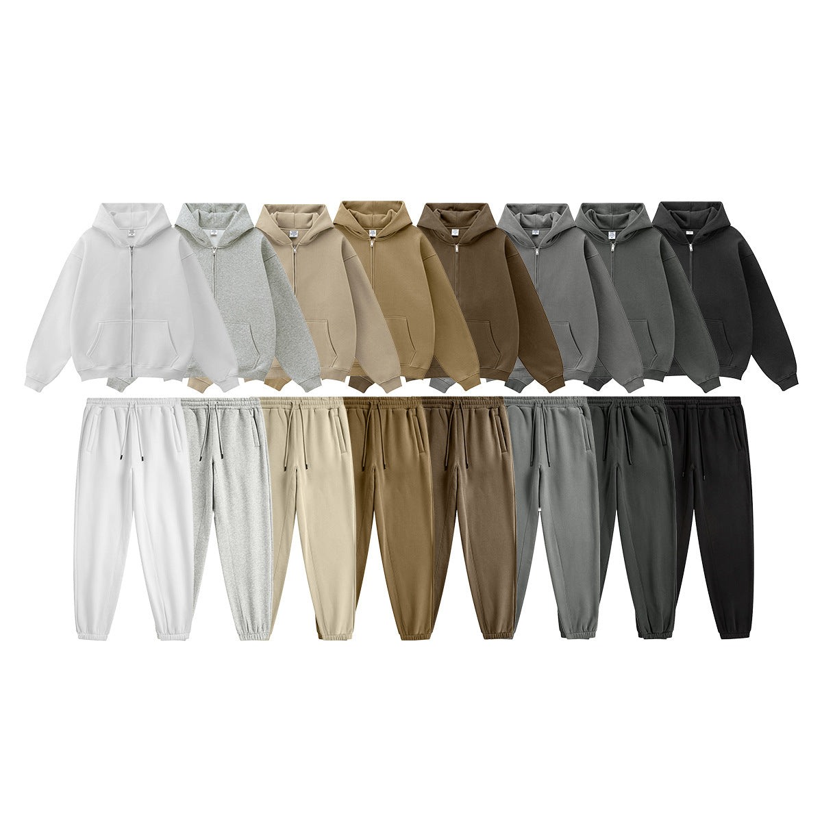 (Clearance) BE DESERT Heavy Fleece Zipper Jacket Set