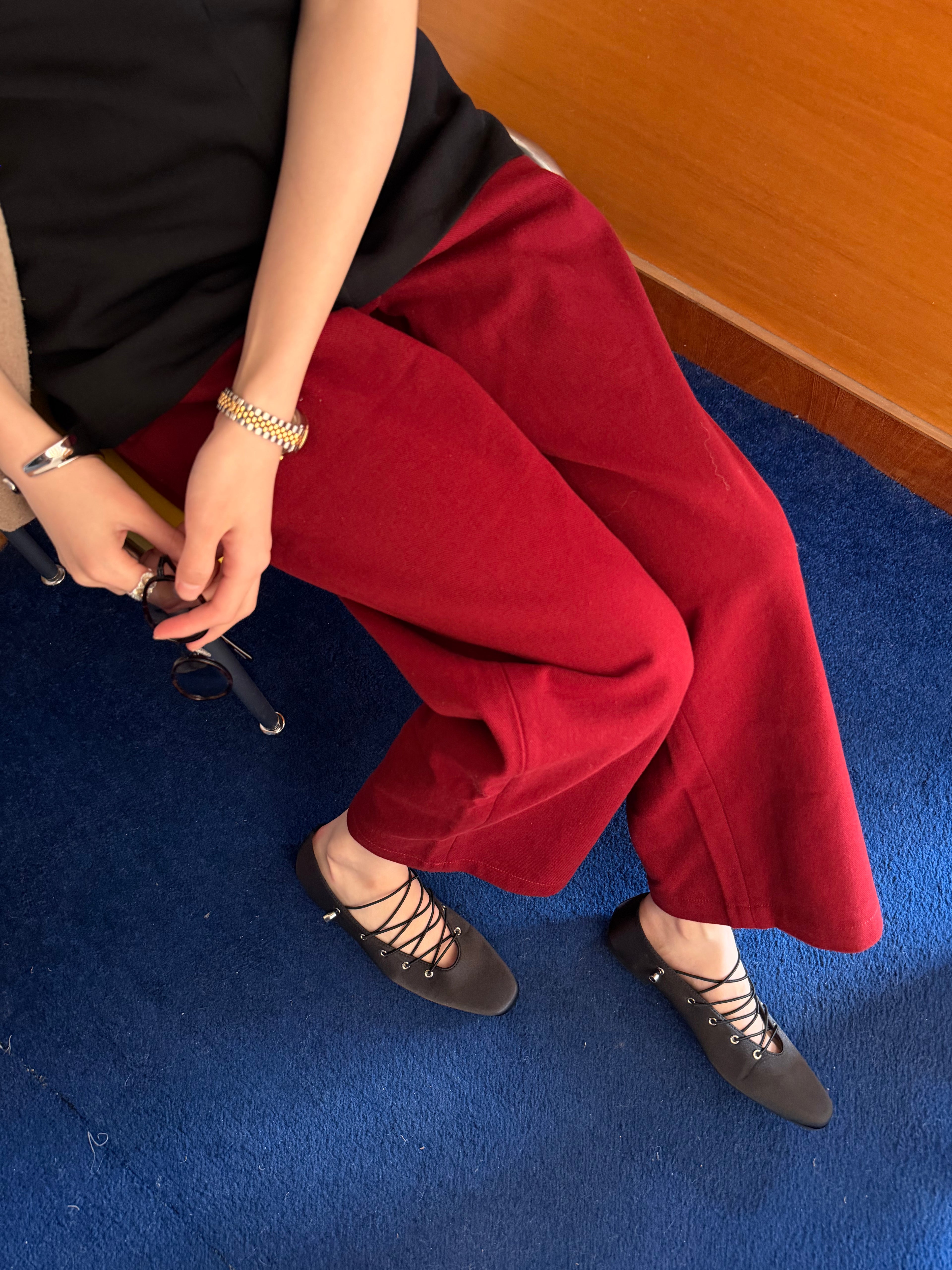 La mode Lace-up Ballet Flats