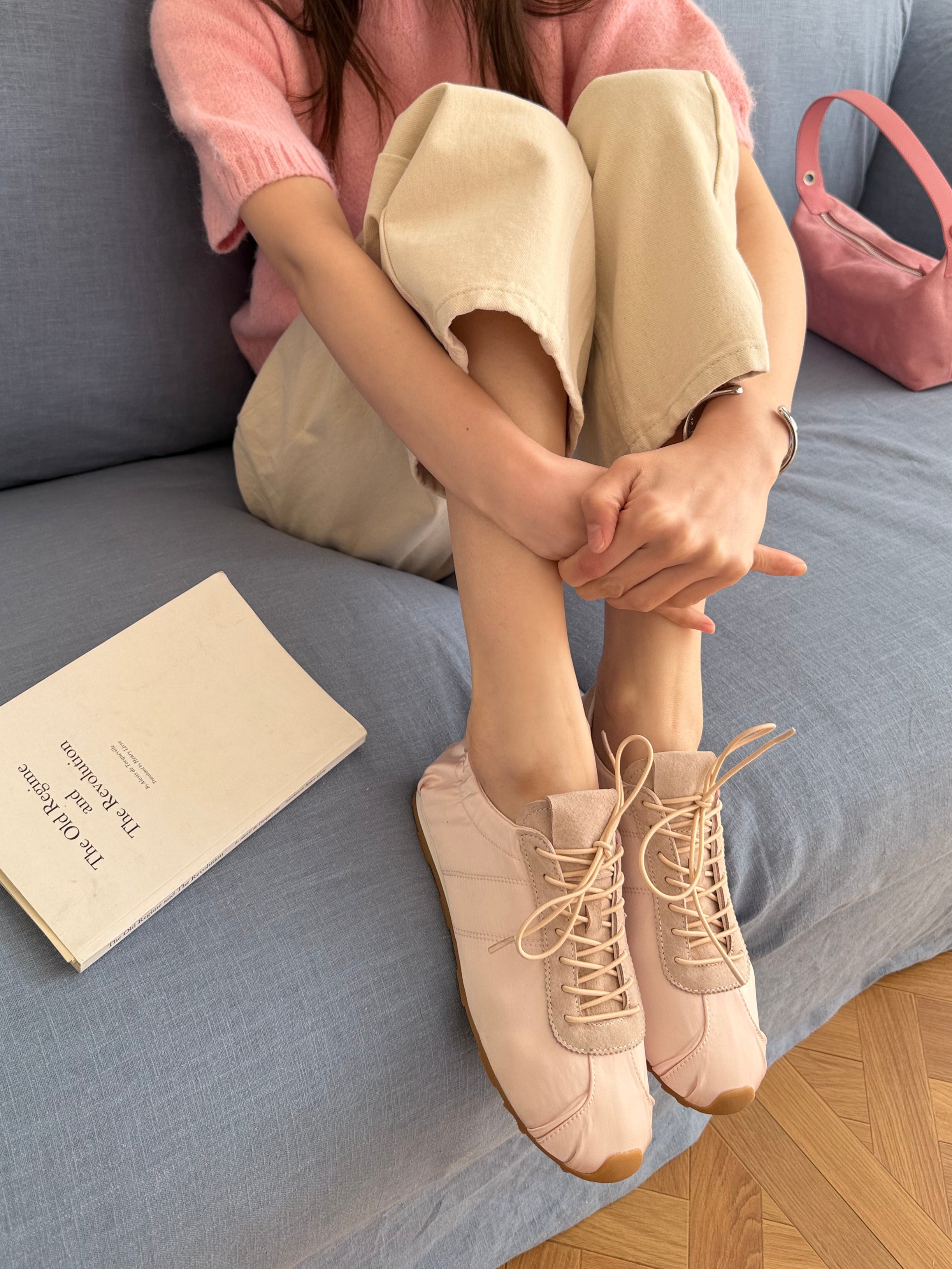 La mode Lace-up Sneaker Ballet Flats