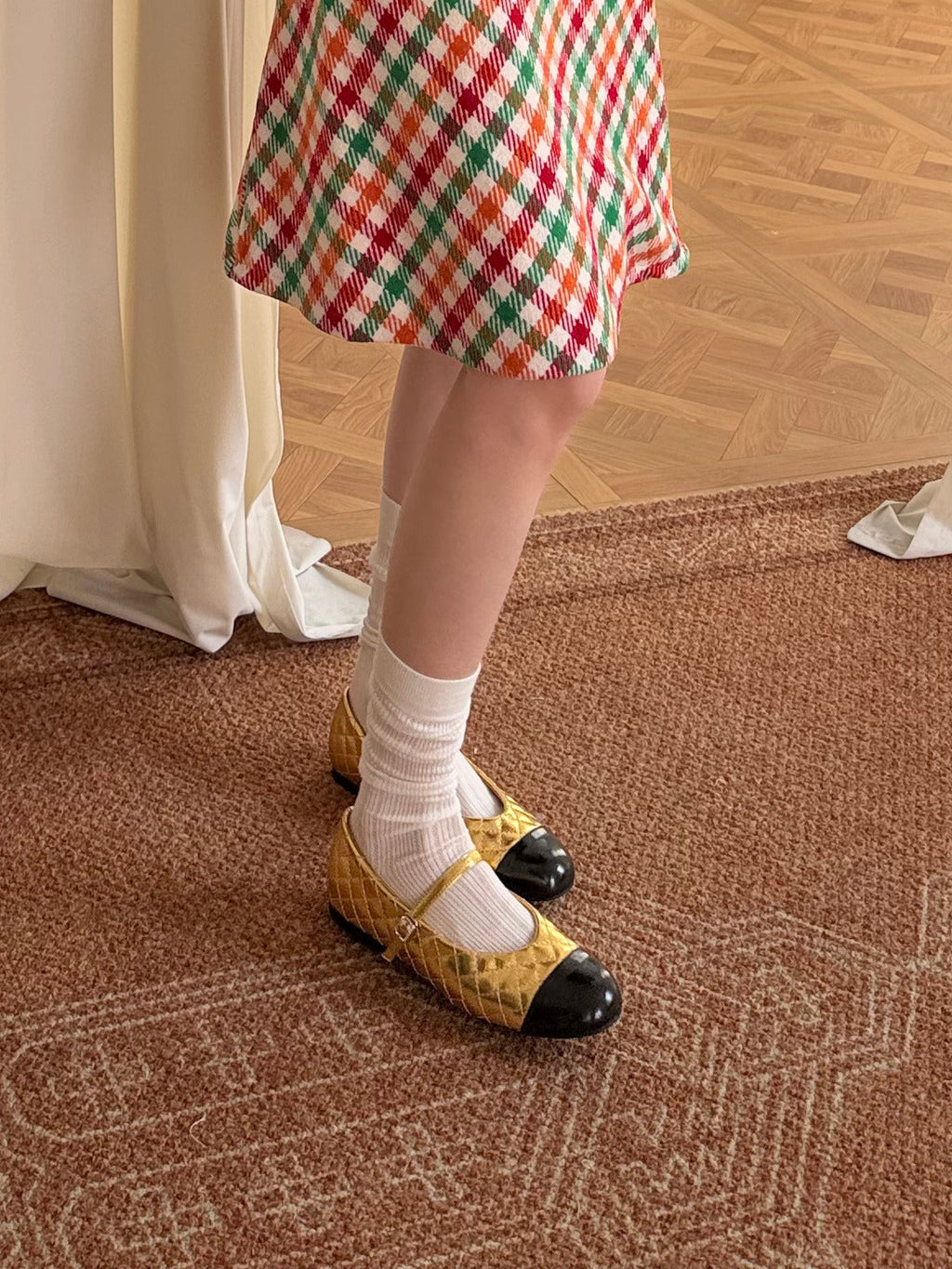 La mode French Quilted Mary Janes