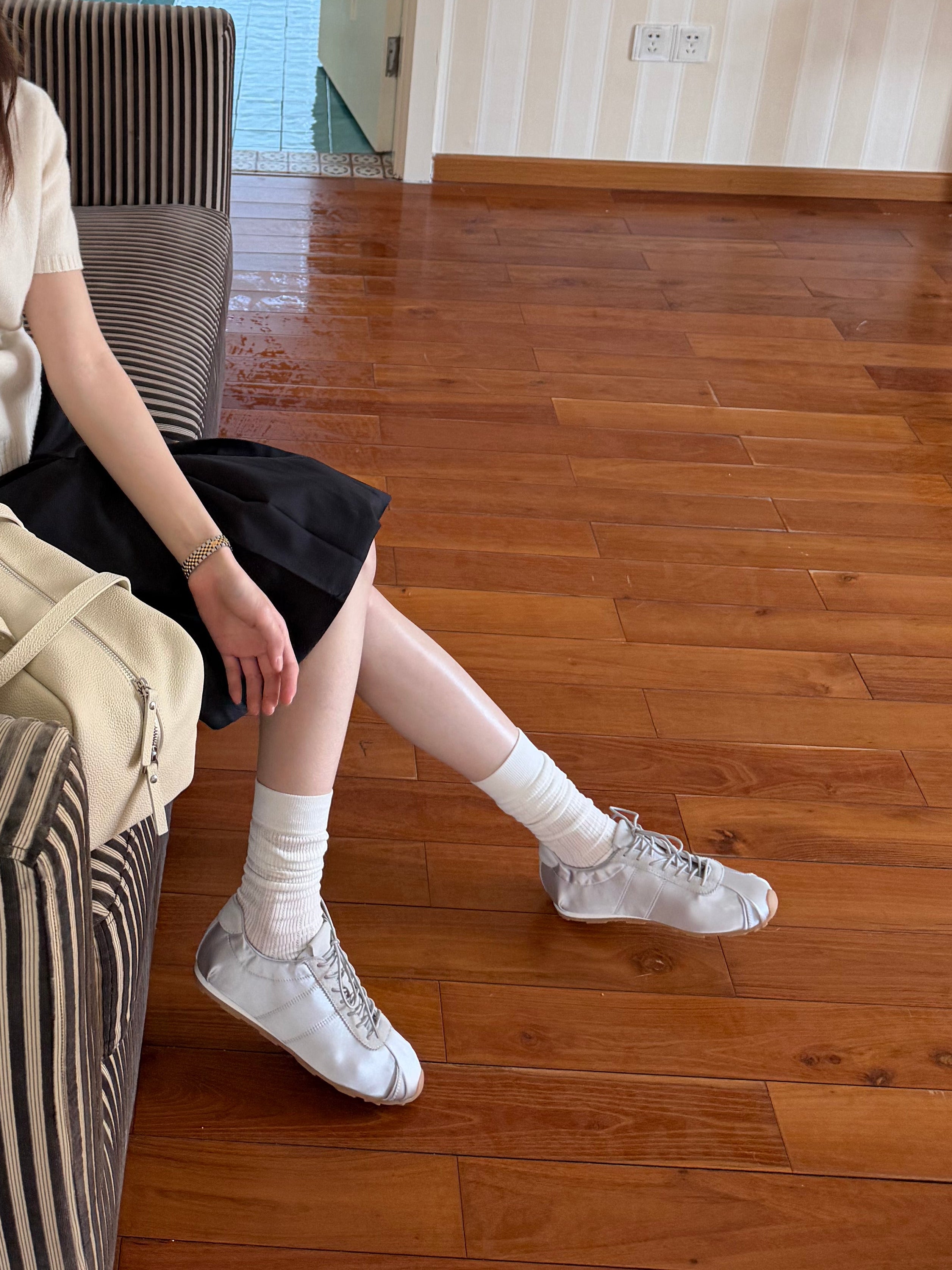 La mode Lace-up Sneaker Ballet Flats