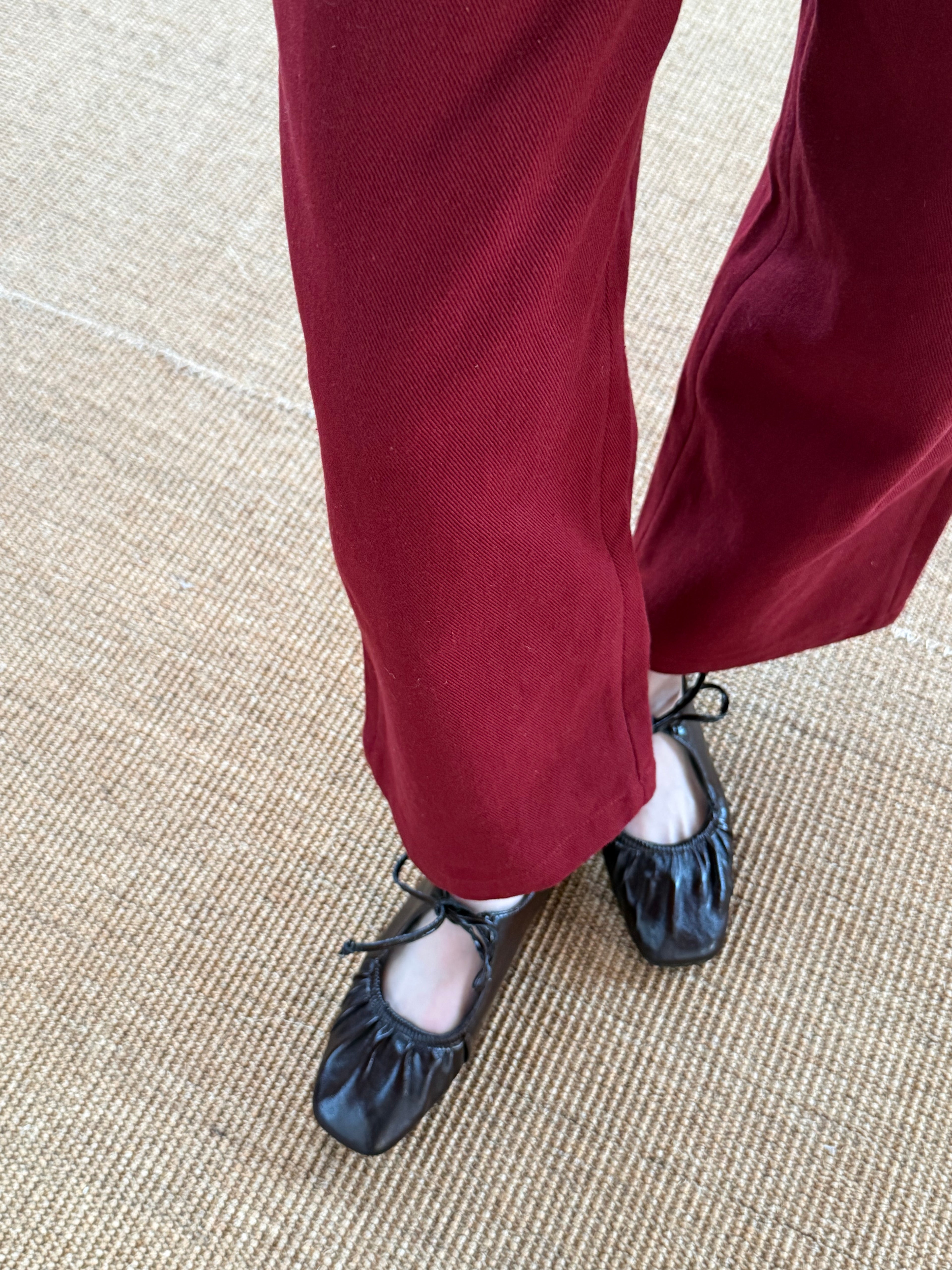 La mode Ruched Square-Toe Elastic Ballet Flats
