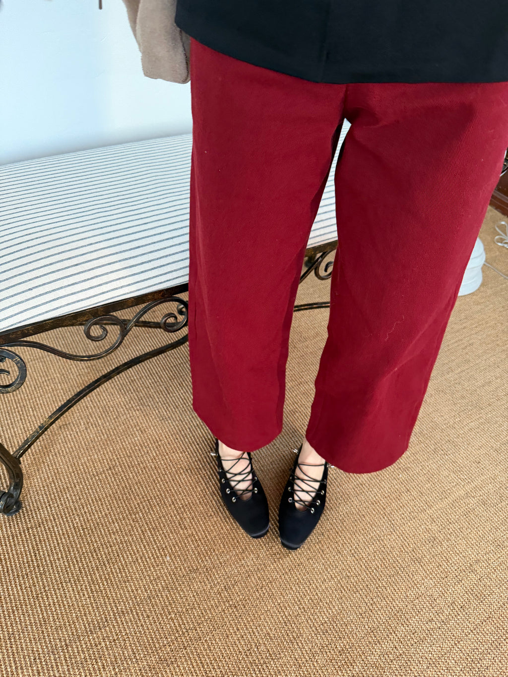 La mode Lace-up Ballet Flats