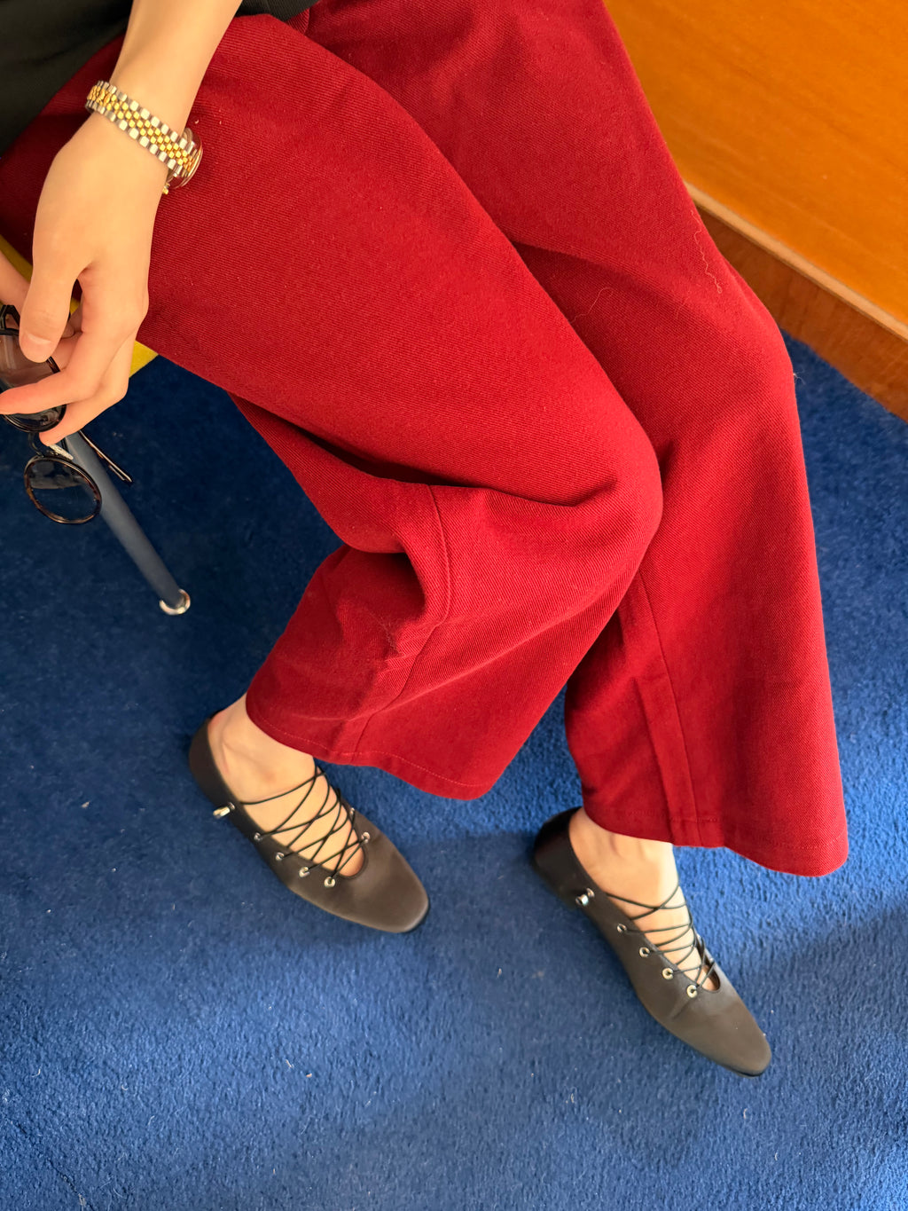 La mode Lace-up Ballet Flats