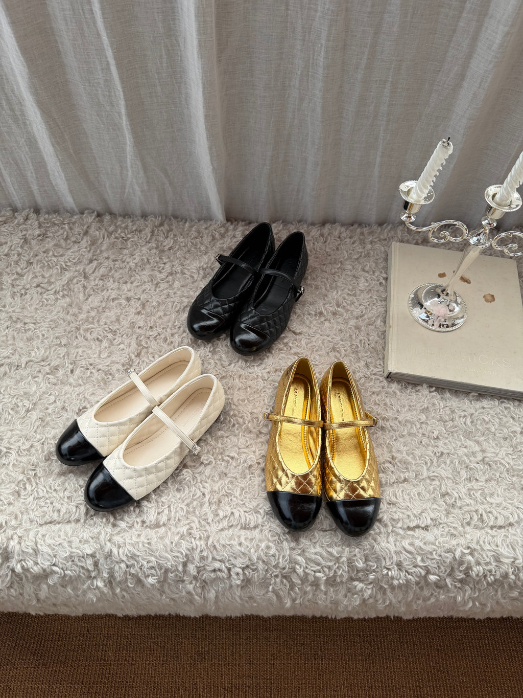 La mode French Quilted Mary Janes