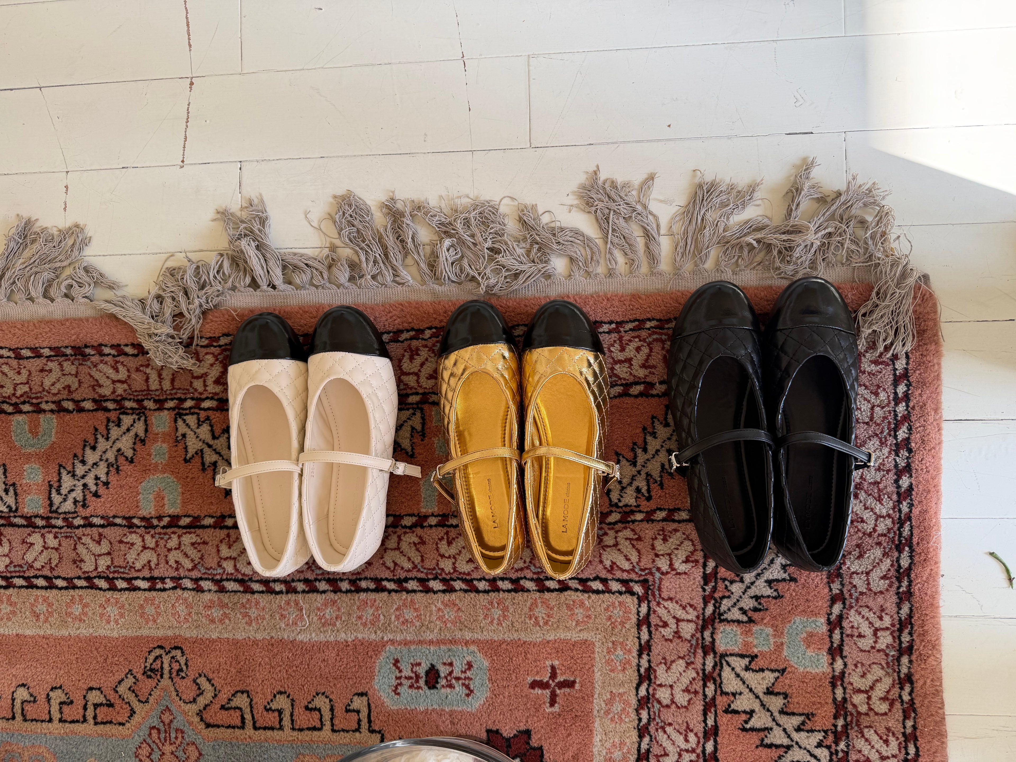 La mode French Quilted Mary Janes