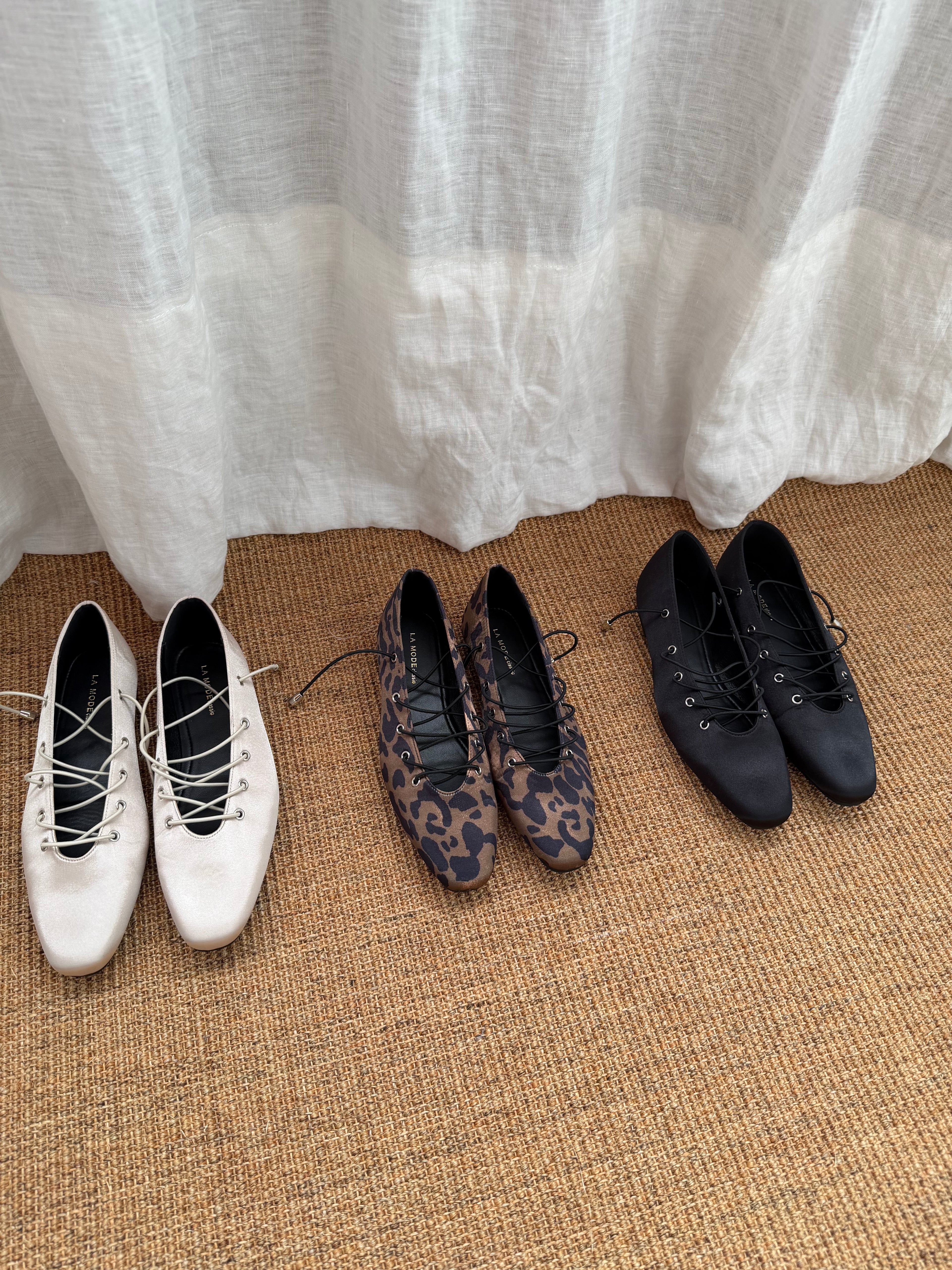 La mode Lace-up Ballet Flats