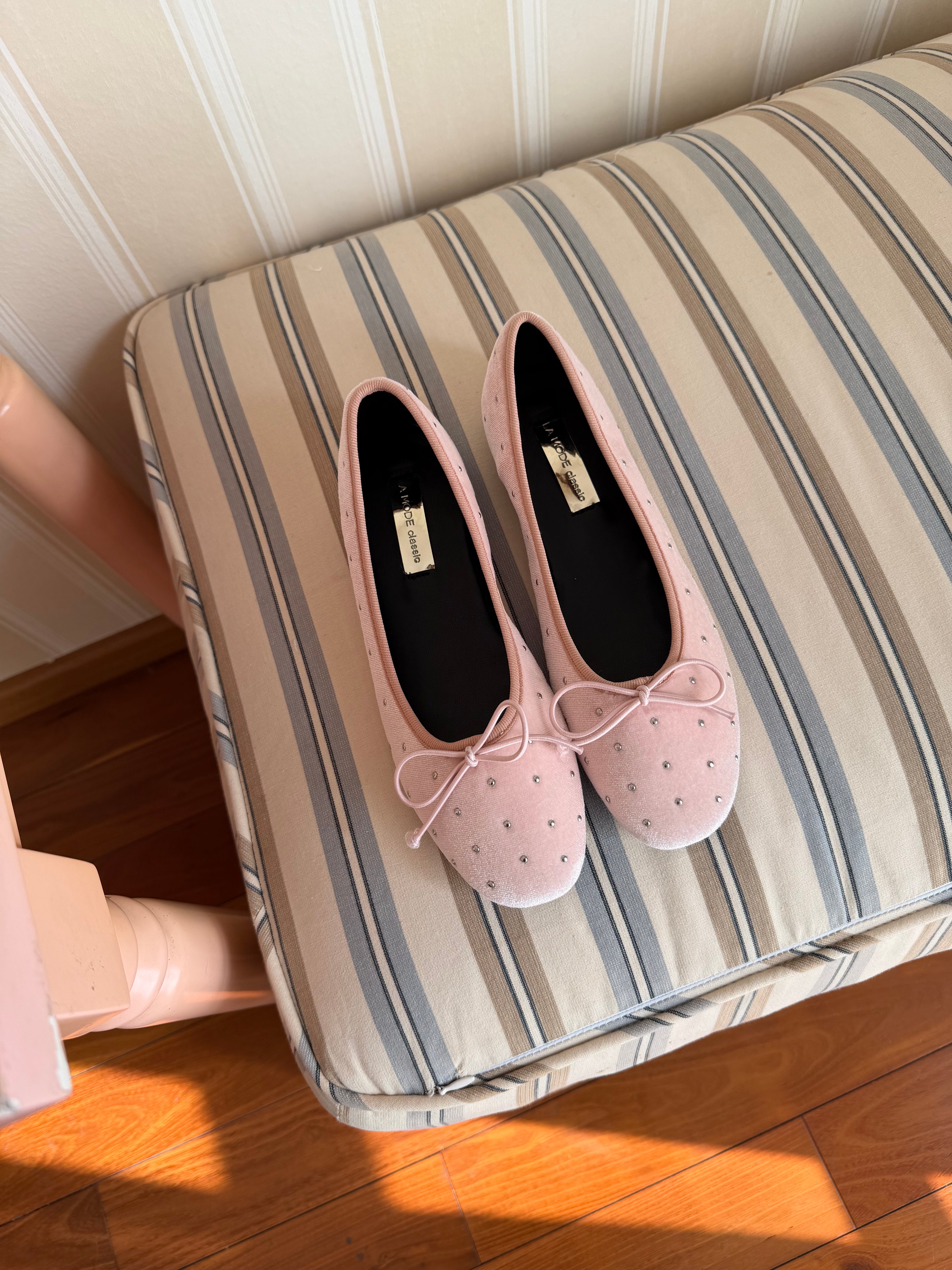 La mode Starlit Velvet Flats