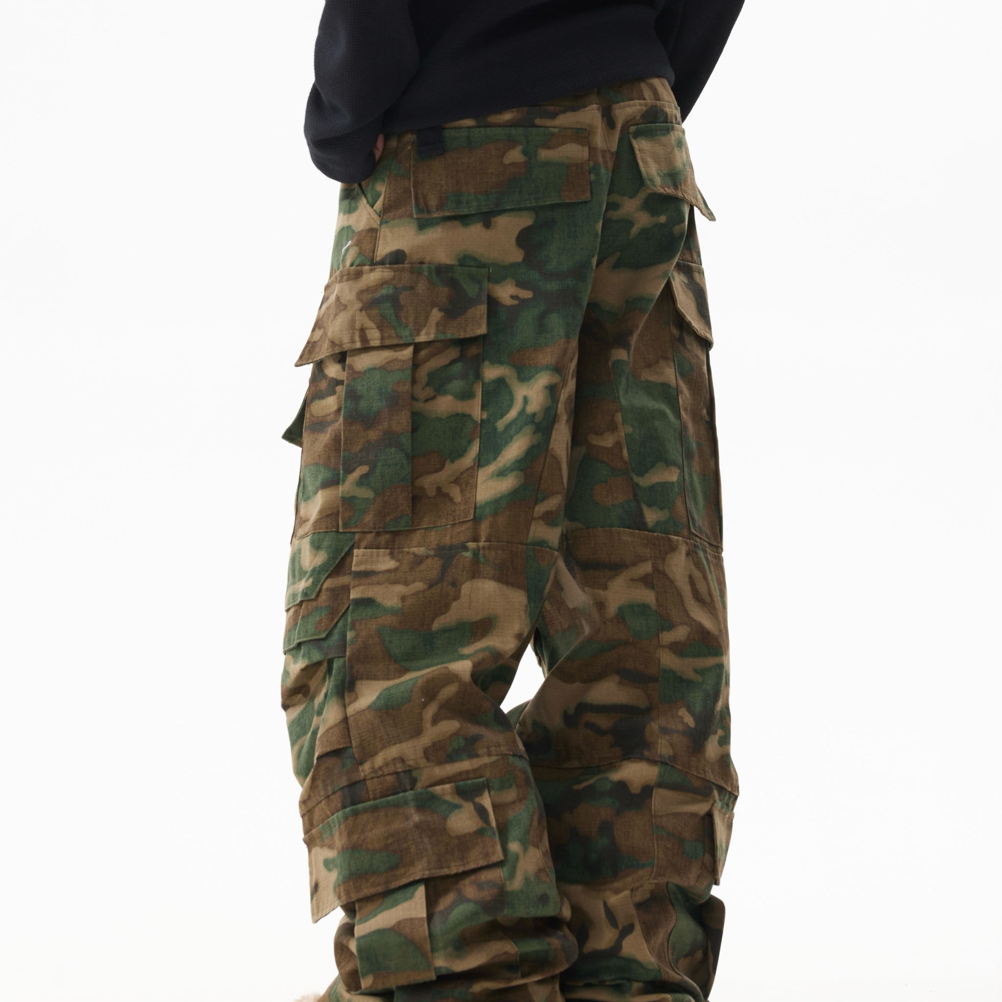 BTSG Cargo Camouflage tactical function multi-pocket paratrooper pants