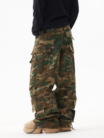 BTSG Cargo Camouflage tactical function multi-pocket paratrooper pants