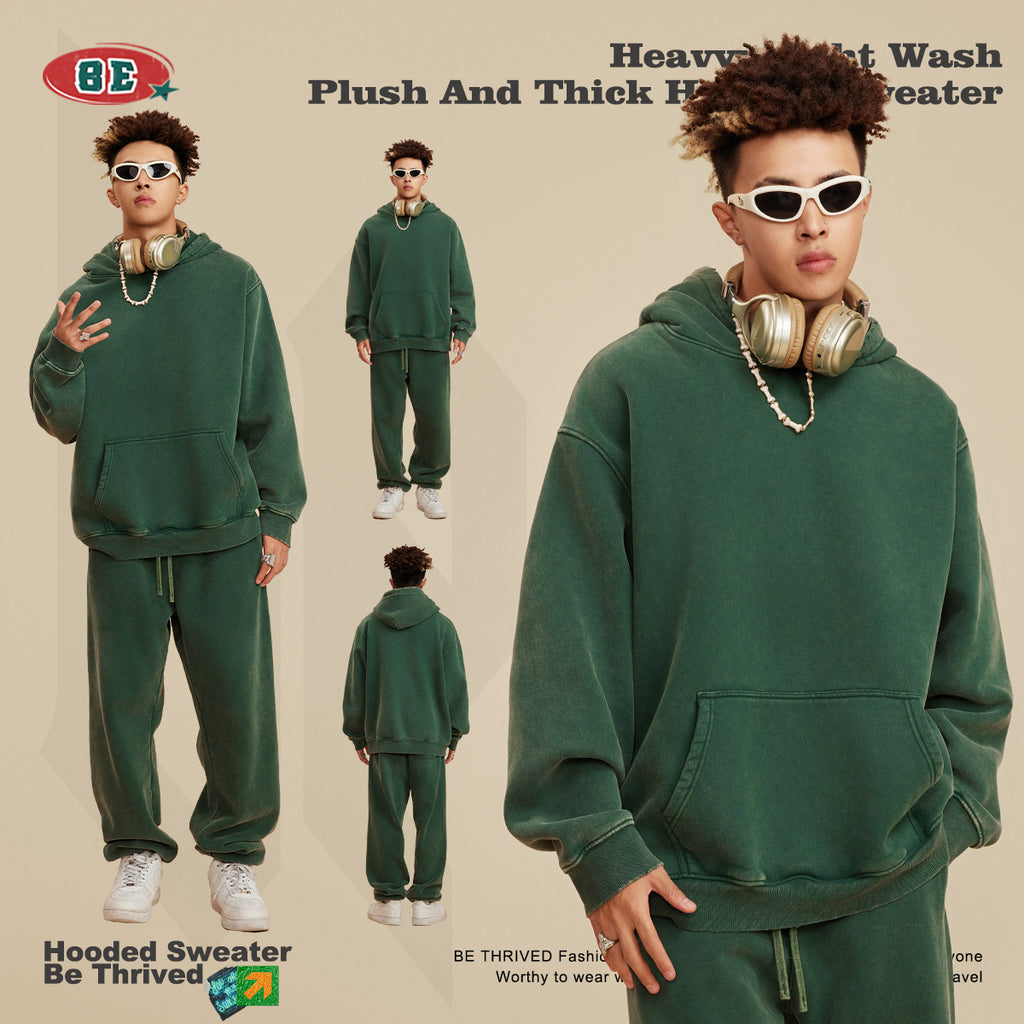 BE Washed Velvet Hoodie