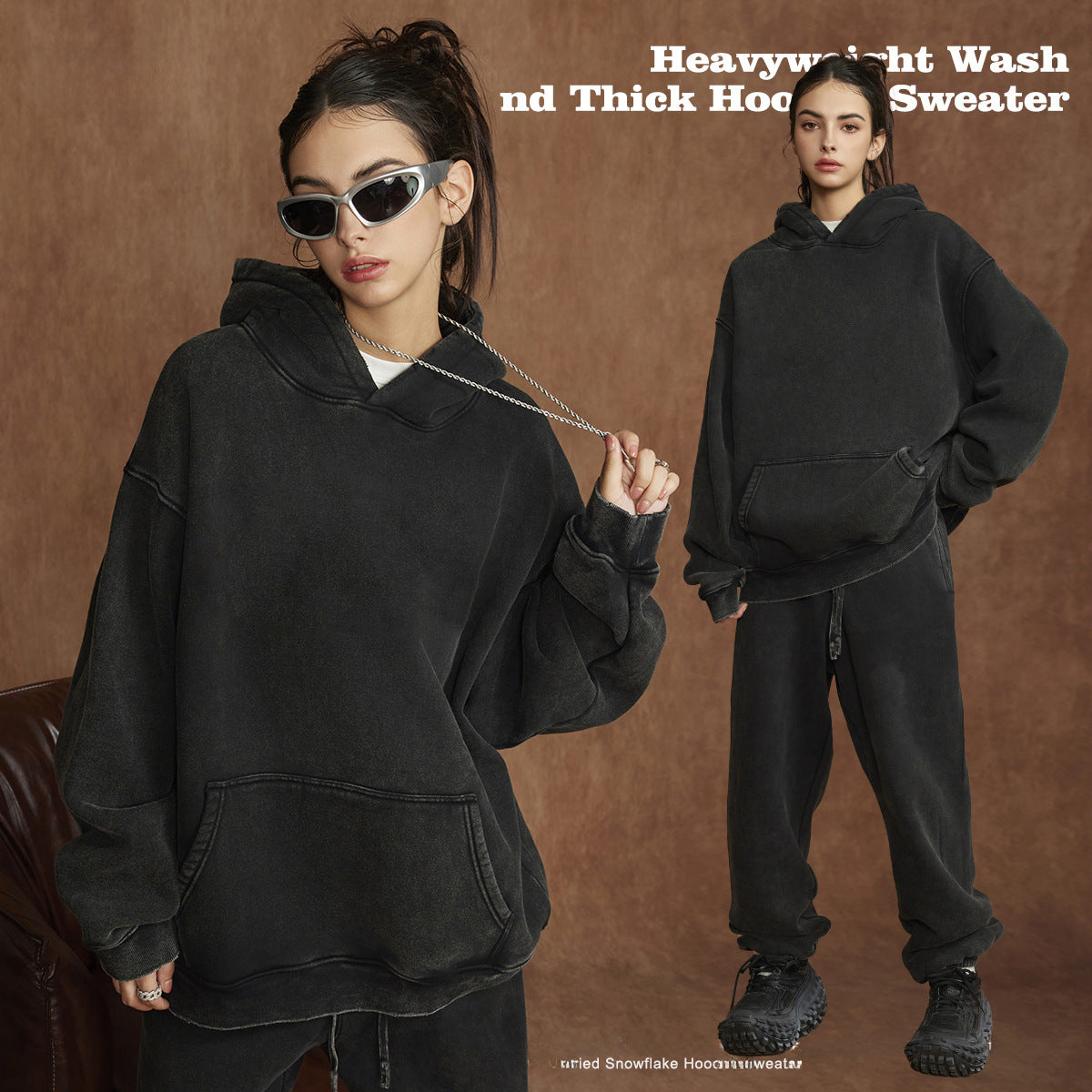 BE Washed Velvet Hoodie