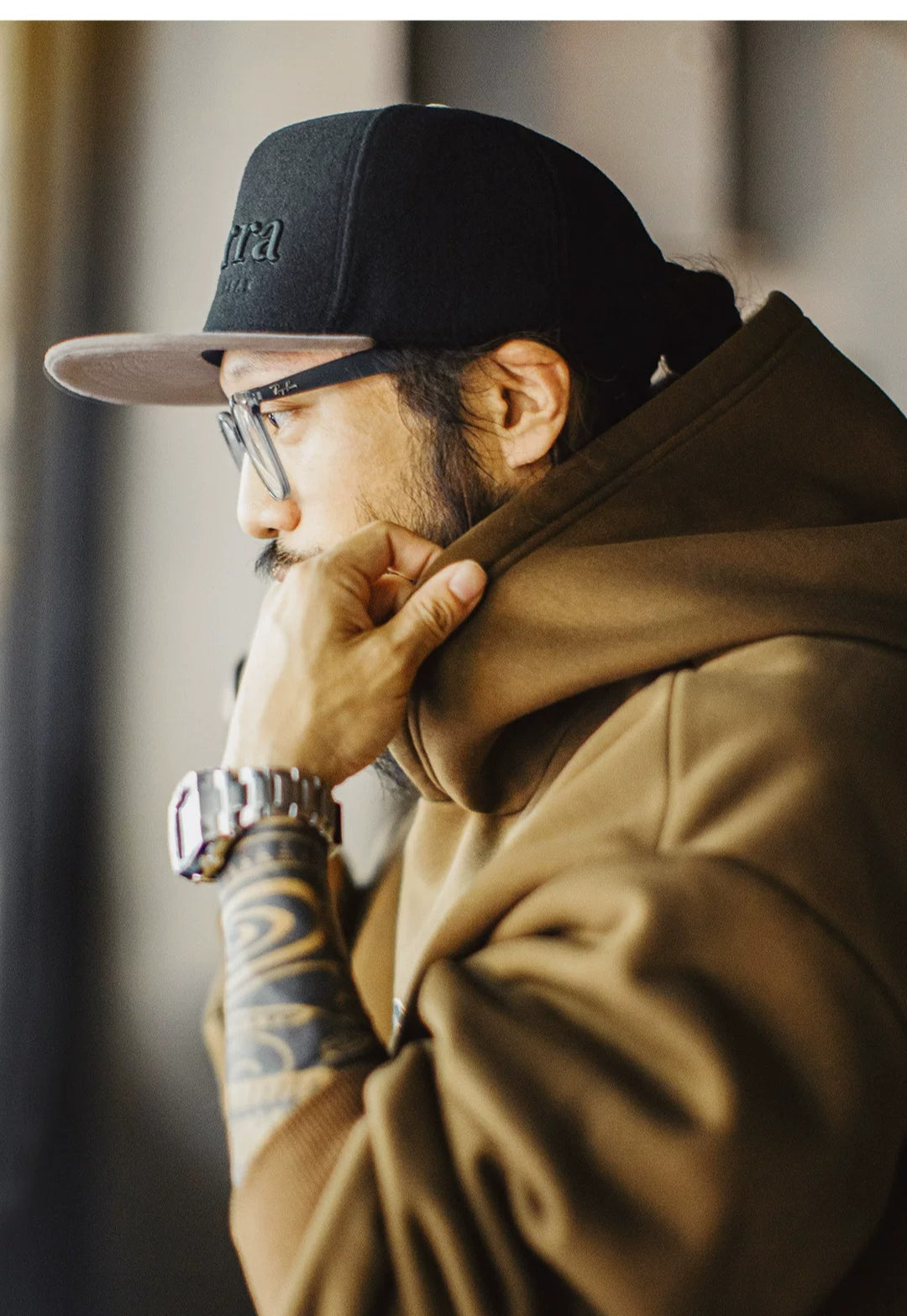 Maden Flat-brimmed Baseball Cap Woolen Embroidered Cap