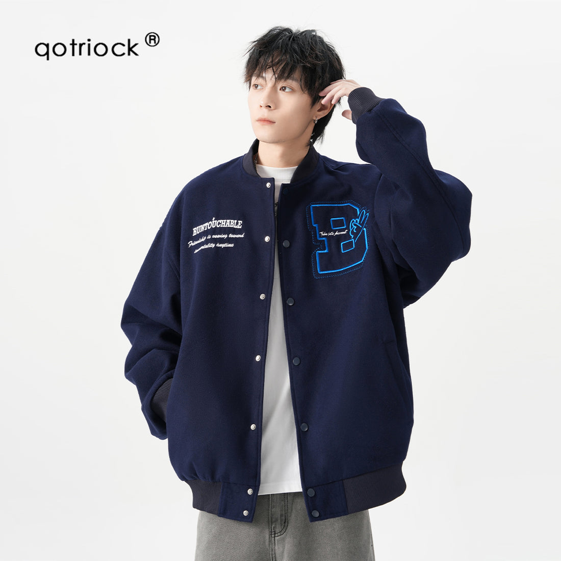 Qotriock B Baseball Jacket