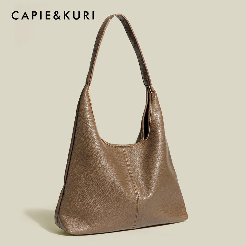 CAPIE&KURI soft PU leather tote bag women's large shoulder bag