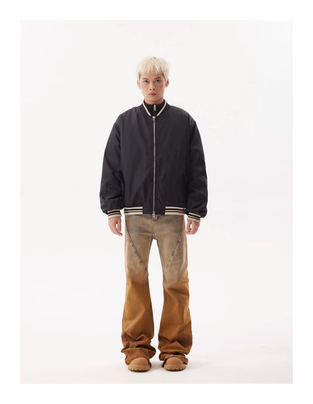BTSG Lined Nylon Baseball Jacket