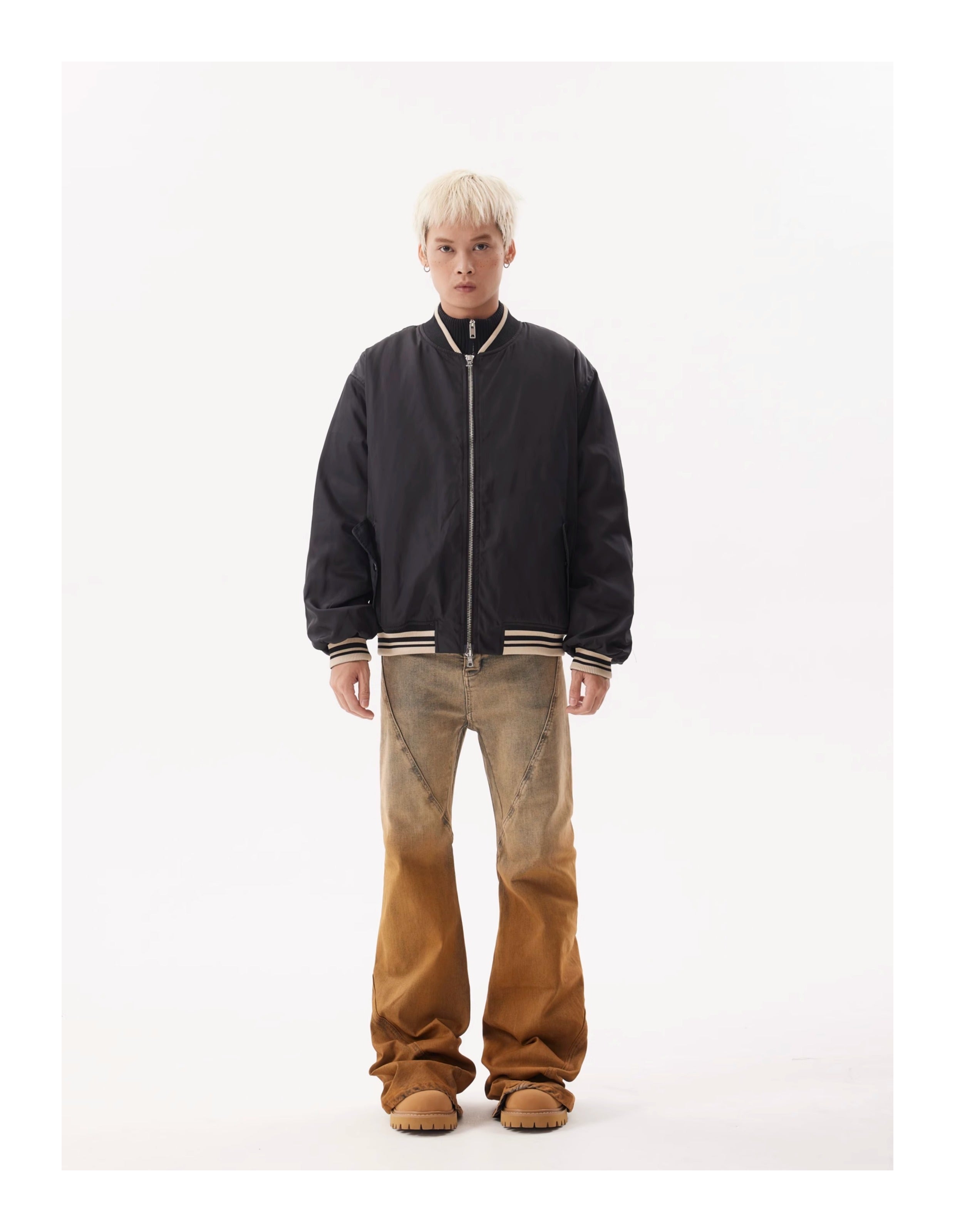BTSG Lined Nylon Baseball Jacket