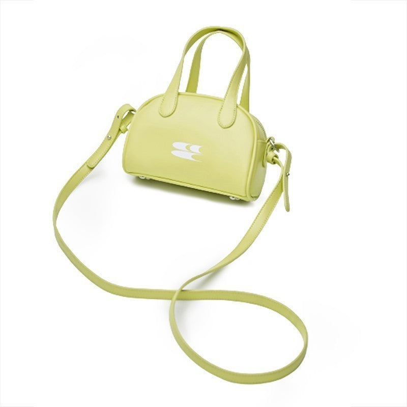 CryingCenter Classic Vintage Mini Milk Tea White Boston Crossbody Bag