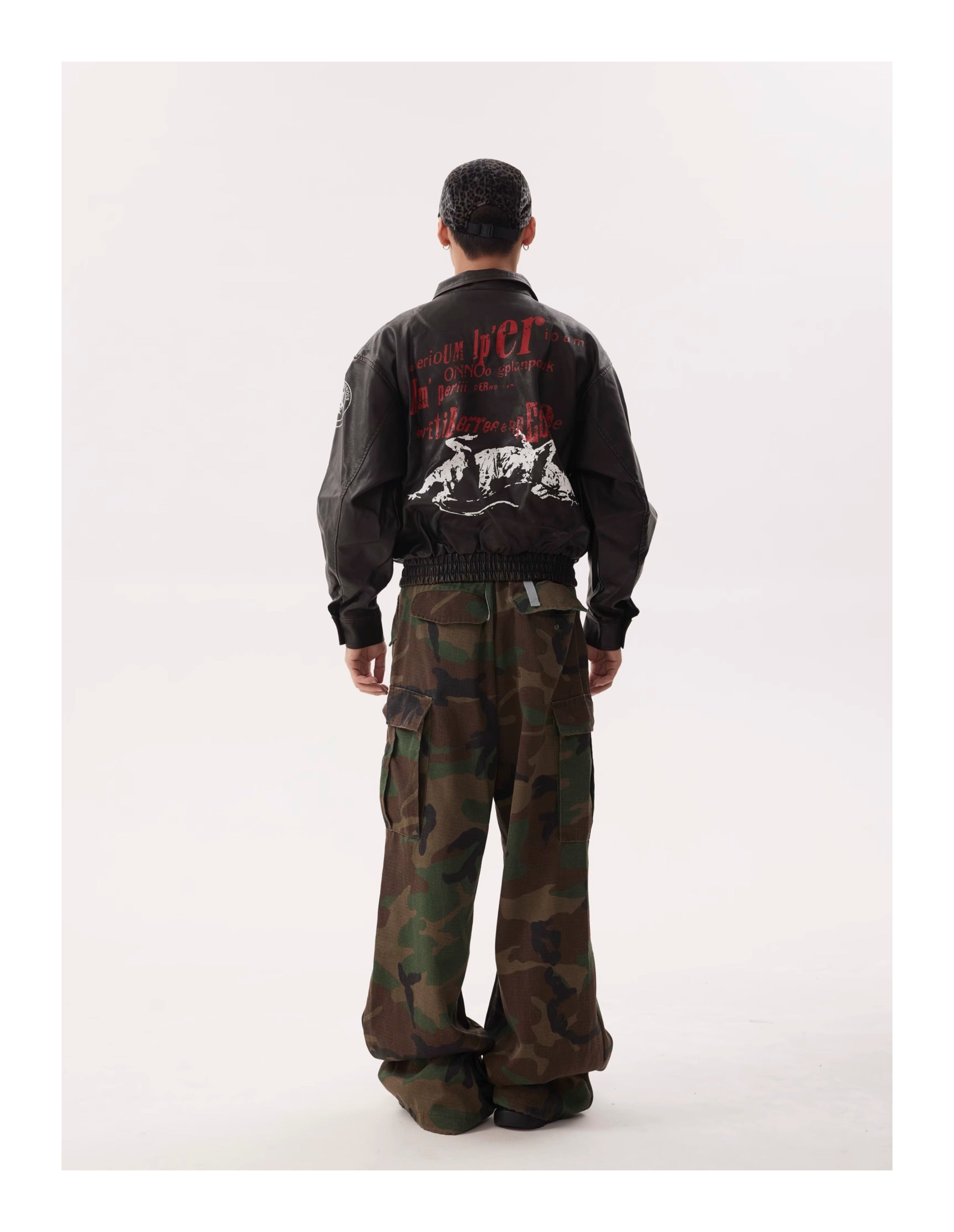 BTSG Drawstring Baggy Camouflage Cargo Pants