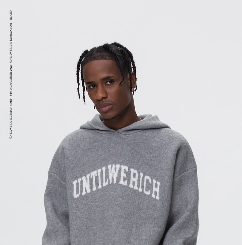 UNTILWERICH KNIT LOOSE HOODIE