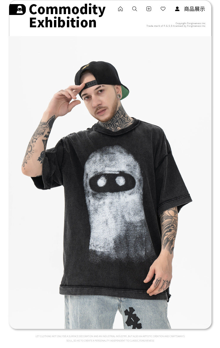 FORGIVNESS  Graffiti Cartoon Portrait Print Short Sleeve Tee